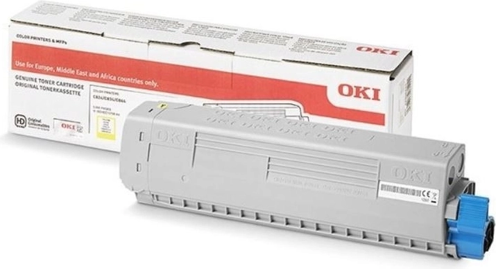 Toner žlutý pro tiskárny OKI C824, C834 a C844, 5000 stran