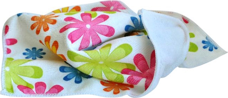 Mikrovláknová utěrka 30 × 30 cm, 250 g – květinový motiv
