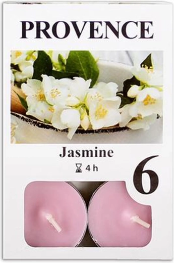Vonná čajová svíčka Provence jasmín, 6 ks