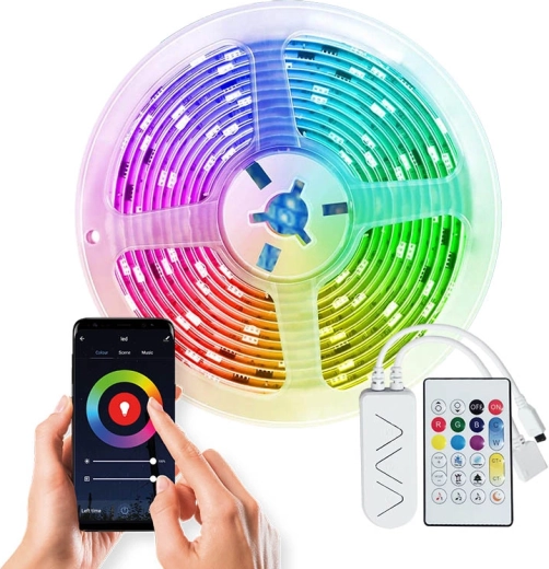 Solight WiFi smart LED pásek RGB 5 m s adaptérem a dálkovým ovladačem