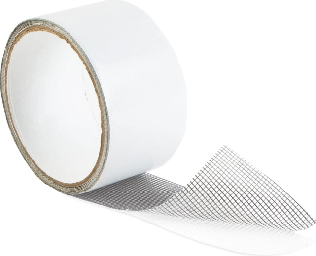 Samolepicí opravný pásek na síť proti hmyzu 2 m × 5 cm, šedý