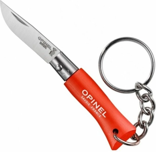 Kapesní nůž na klíče OPINEL N°02, oranžový, bukové dřevo, 3,5 cm