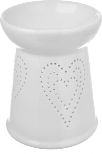 Porcelánová aromalampa bílá se srdcem