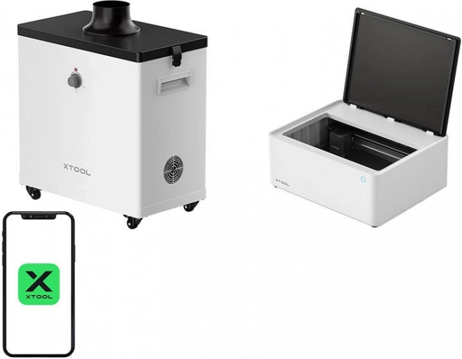 Laserová gravírka a řezací plotr 2 v 1 xTool M1 10W – základní sada s čističkou kouře