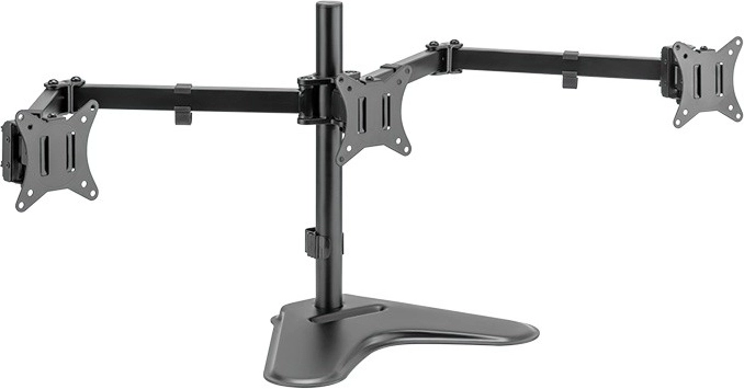 Stolní držák na tři monitory 17–27" (max. 7 kg na rameno)