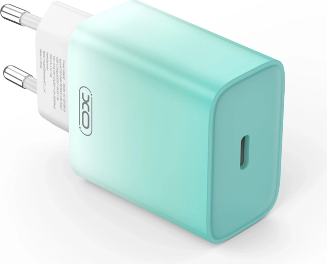 Nástěnná rychlonabíječka XO CE18 USB‑C PD 30 W modrá