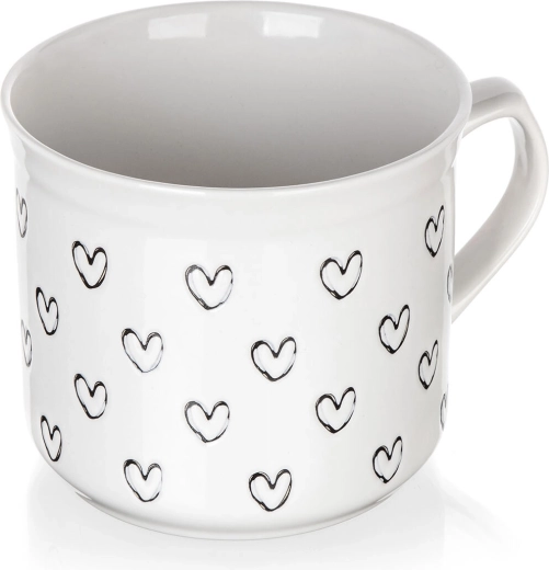 Romantický design s černými srdíčky