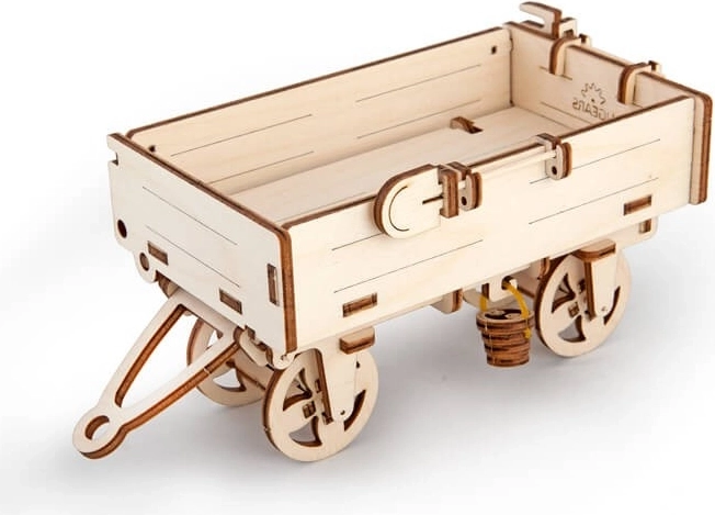 Dřevěné mechanické 3D puzzle přívěs – vlečka UGEARS (68 dílků)