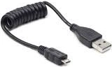 Kabel USB AM-Micro Spirálový 20-60 cm