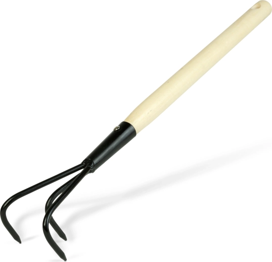 Zahradní kultivátor půdy s dřevěnou rukojetí 50 cm