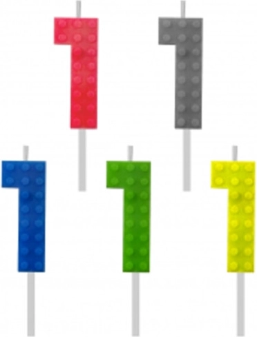 Narozeninová svíčka Kostičky číslice 1