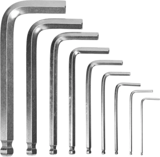 Sada imbusových klíčů s kuličkou 1,5–10 mm DREL