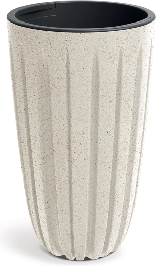 Květináč Eco Wood, bílý, průměr 29 cm
