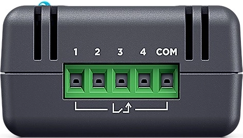 4 uzavírací kontakty pro dohled externích zařízení