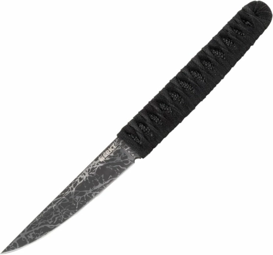 CRKT Obake Black – každodenní nůž s koženou rukojetí z raje a pouzdrem Zytel