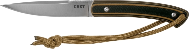 CRKT Biwa hnědo‑černý outdoorový nůž 7,7 cm s pouzdrem