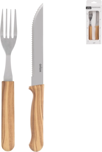 Steakový set nůž a vidlička nerez/UH