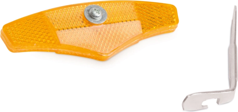 Oranžové odrazky do výpletu kola 110 × 35 mm, 2 ks