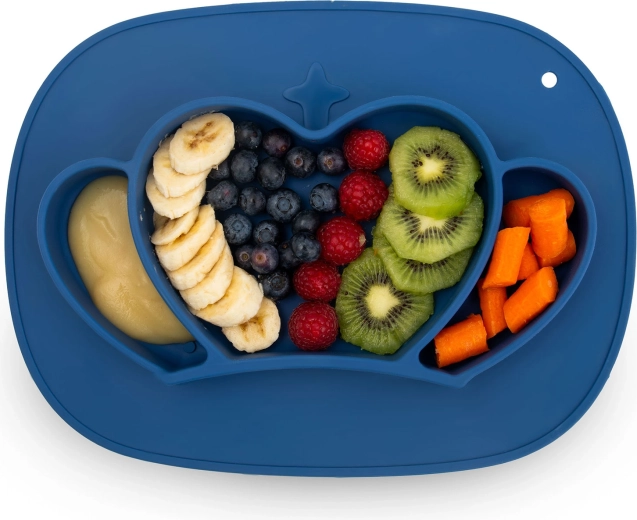 Tři oddělené přihrádky pro pestré porce