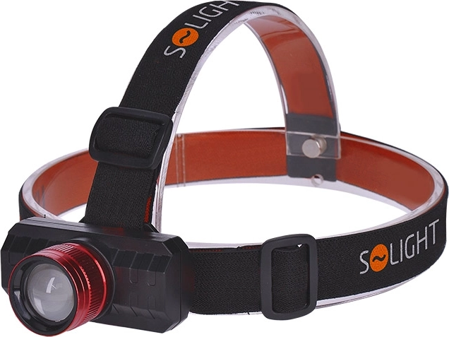 Solight nabíjecí LED čelová svítilna 3 W, 150 lm se zoomem a Li-Ion baterií