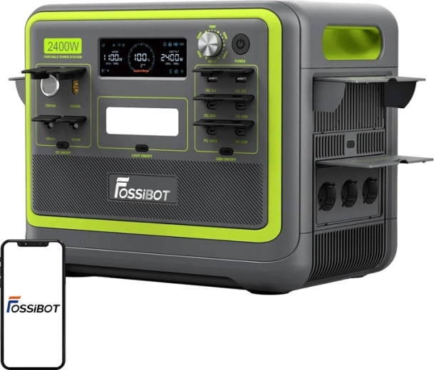 Přenosná nabíjecí stanice FossiBOT F2400 2400 W zelená