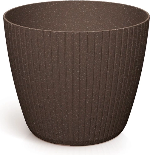 Květináč Lamia Eco Wood 19,8 cm – kávová barva