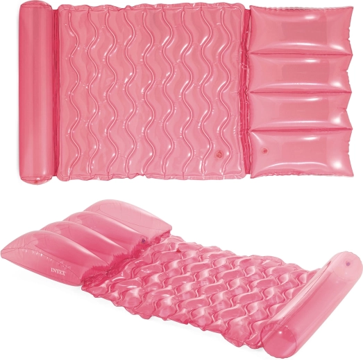 Nafukovací plážové lehátko INTEX růžové 173 × 89 cm