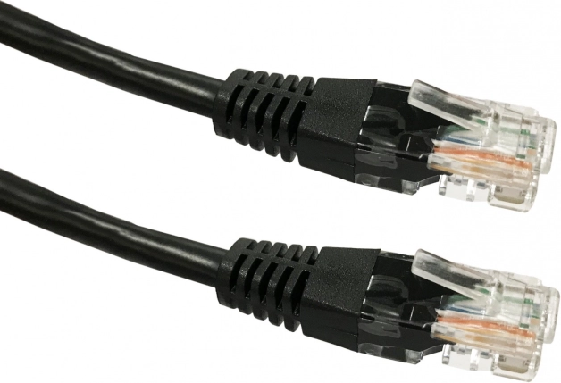 Patch kabel RJ45 UTP Cat 5e 5 m černý