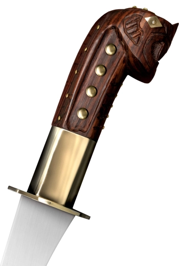 Palisandrová rukojeť s mosaznou záštitou