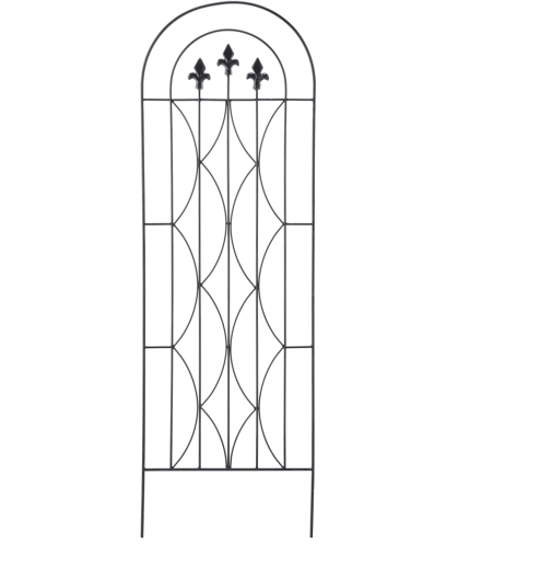 Kovová zahradní mřížka pro popínavé rostliny 38 × 118 cm, černá