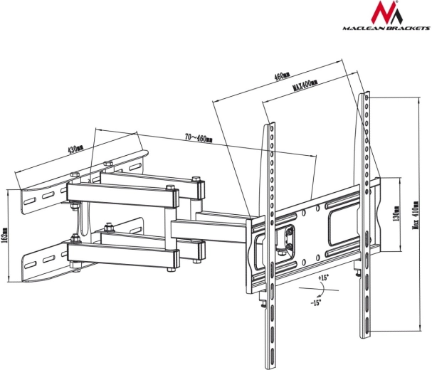Kompatibilita VESA až 400 × 400 mm