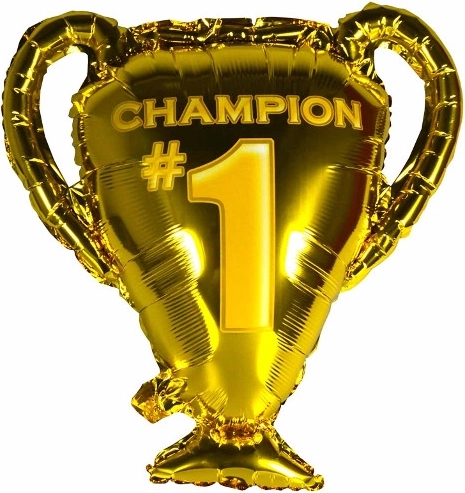 Fóliový balón pohár – zlatý trofejní balón
