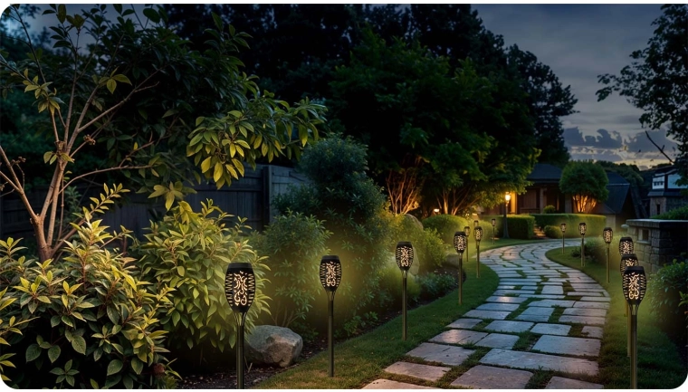 Atmosférické světlo s plamenným efektem