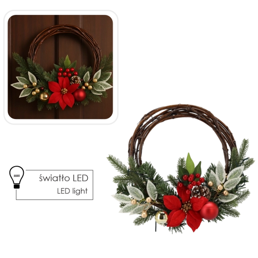 Stylový červeno‑zlatý design