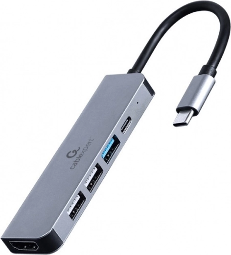 Multifunkční USB-C adaptér 5v1 s PD, HDMI a USB porty