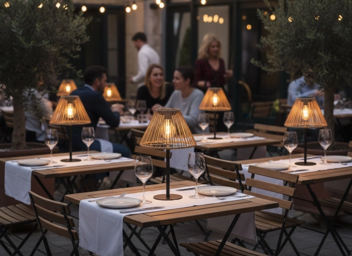 Atmosférické světlo pro venkovní stolování