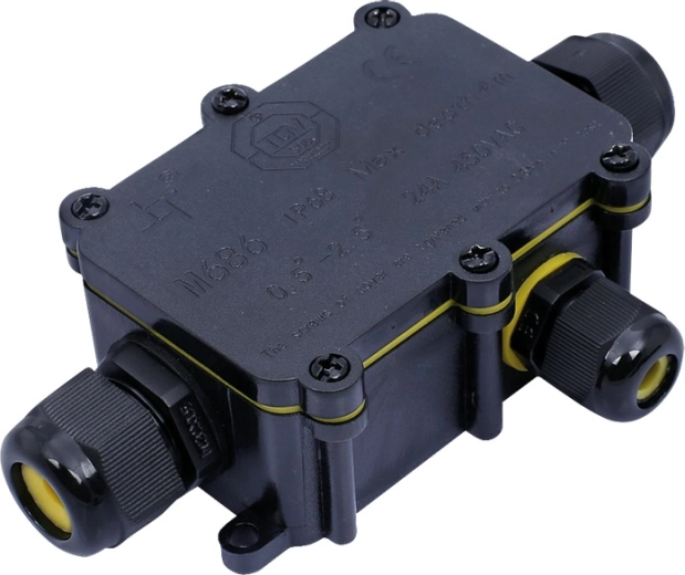 Solight vodotěsná propojovací krabička IP68 s 1 vstupem a 2 výstupy