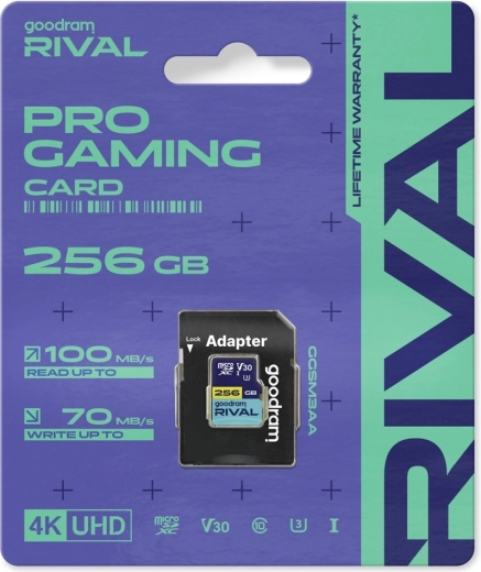 Goodram RIVAL microSDXC karta 256 GB UHS-I V30 U3 C10 100/70 MB/s