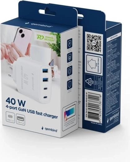 Rychlé nabíjení až 40 W (USB PD + QC 3.0)