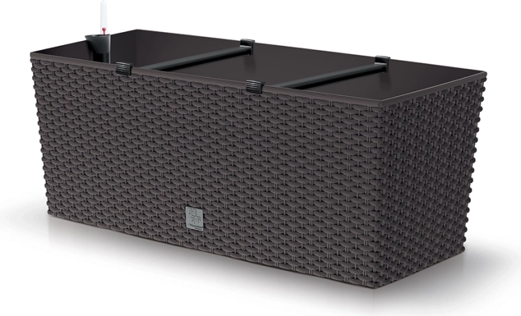 Samozavlažovací ratanový truhlík 50 cm umbra