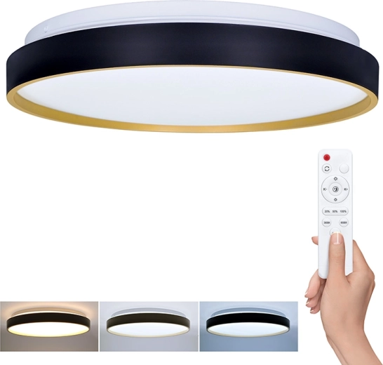 Solight stropní a nástěnné LED svítidlo Cala s dálkovým ovládáním 48 W, 3360 lm, 38 cm, stmívatelné, CCT