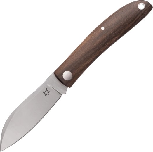 Kapesní nůž FOX Knives Livri 7 cm, dřevo Ziricote, kožené pouzdro
