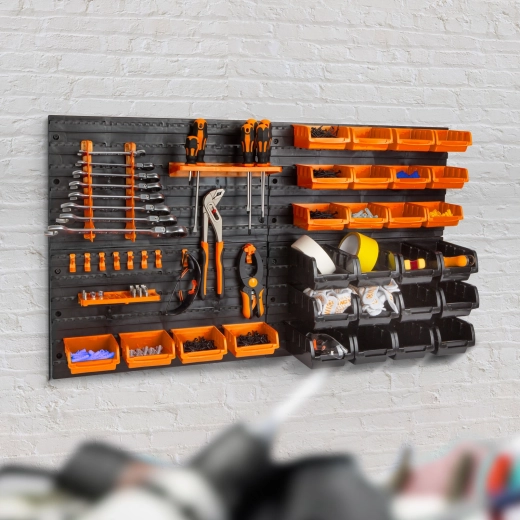 Nástěnný organizér na nářadí se 4 panely 47,5 × 27,2 cm