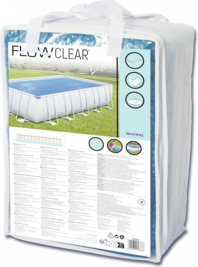 Solární kryt 703 × 366 cm pro rámové bazény BESTWAY