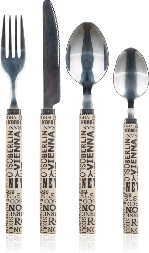 Sada příborů CAPITAL 24 dílů s plastovou rukojetí, nerez