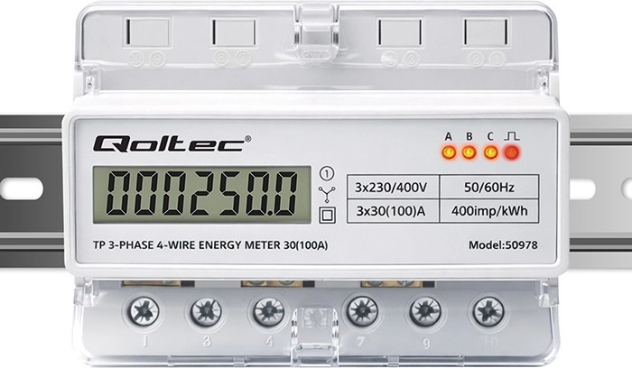 LED indikace s pulzní konstantou 400 imp/kWh