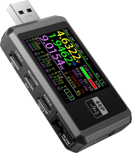 FNIRSI FNB48P tester USB portů černý