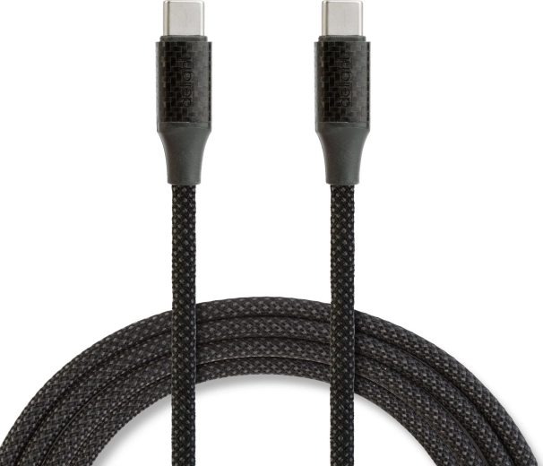 Magnetický opletený USB-C kabel USB-C na USB-C 1 m 60 W černý