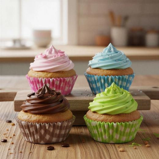Kostičkované papírové košíčky na muffiny - 100 kusů