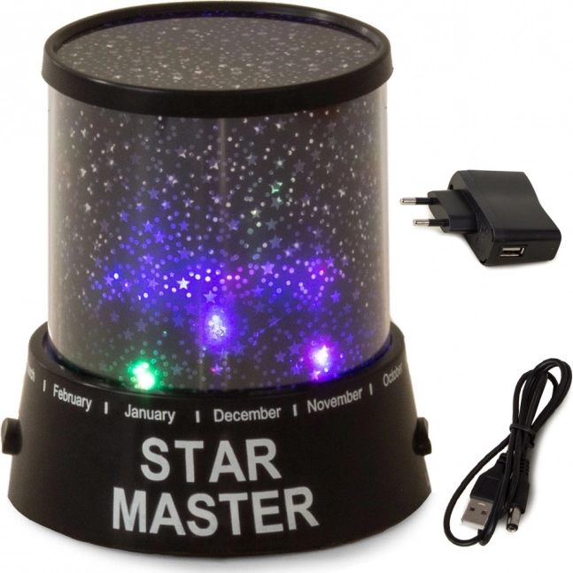 Projektor hvězdné oblohy Star Master – noční lampa s USB i bateriovým napájením
